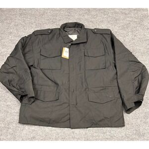 Vintage PJ Mark Mens Black XL Utility Field‎ Jacket Style 5485 New With Tags
